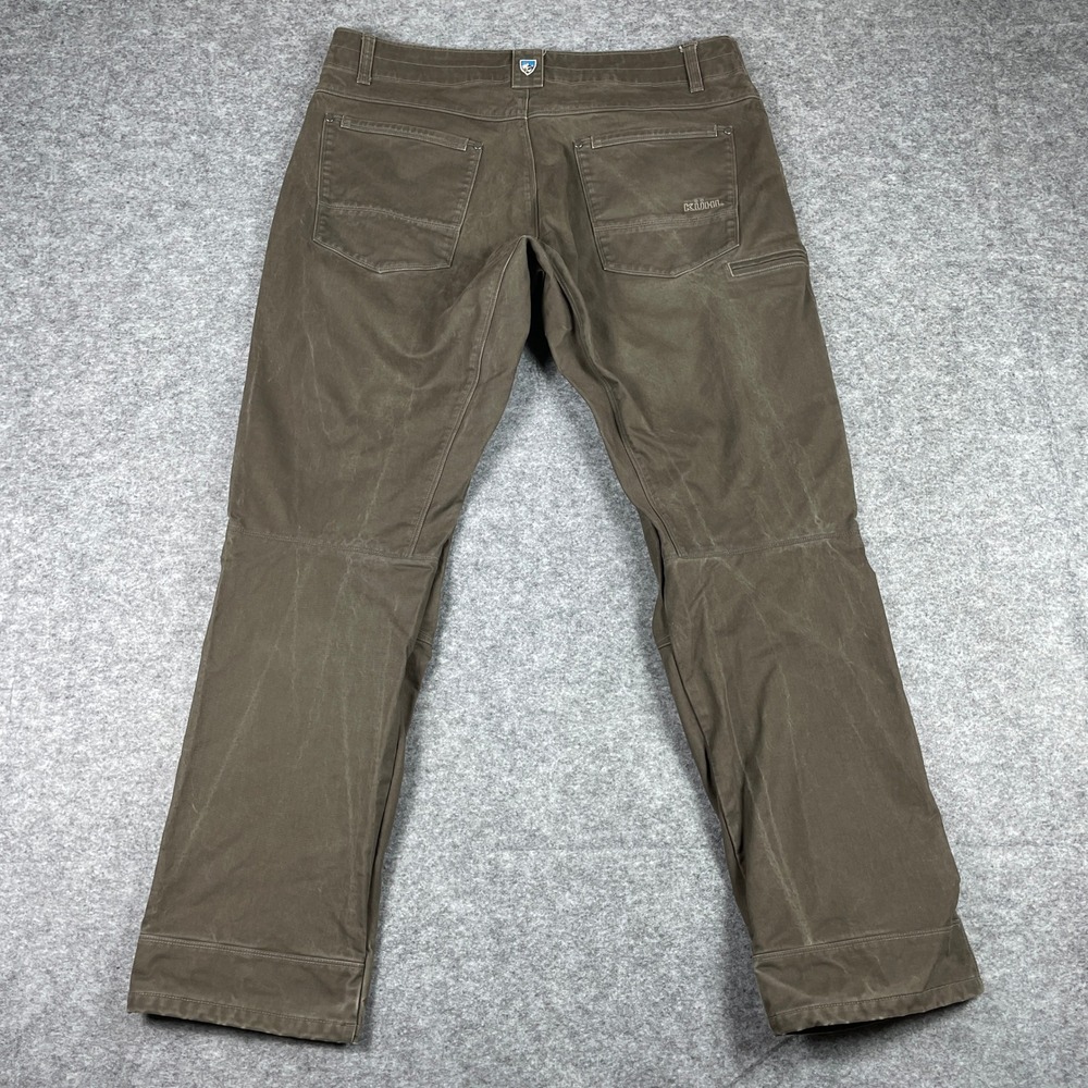 KUHL Pants Mens 38x34 Brown Rydr Articulated Knee Outdoor Hiking Thick Fabric - Picture 2 of 14